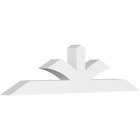 Ekena Millwork Richland Architectural Grade PVC Gable Bracket, 60"W x 15"H x 4"D x 4"F, 6/12 Pitch GBP060X15X0404RIC00